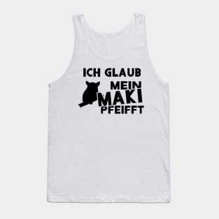 Maki Spruch Kuscheltier Bananen Chill Schlaf Tank Top